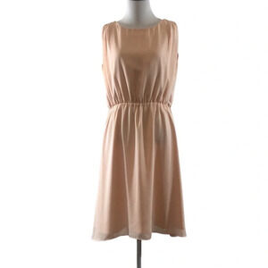 Ceremony By Joanna August Cream Sheath Dress Womens XL Sleeveless Pink